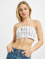 Karl Kani Tops sans manche Small Signature Pinstripe blanc